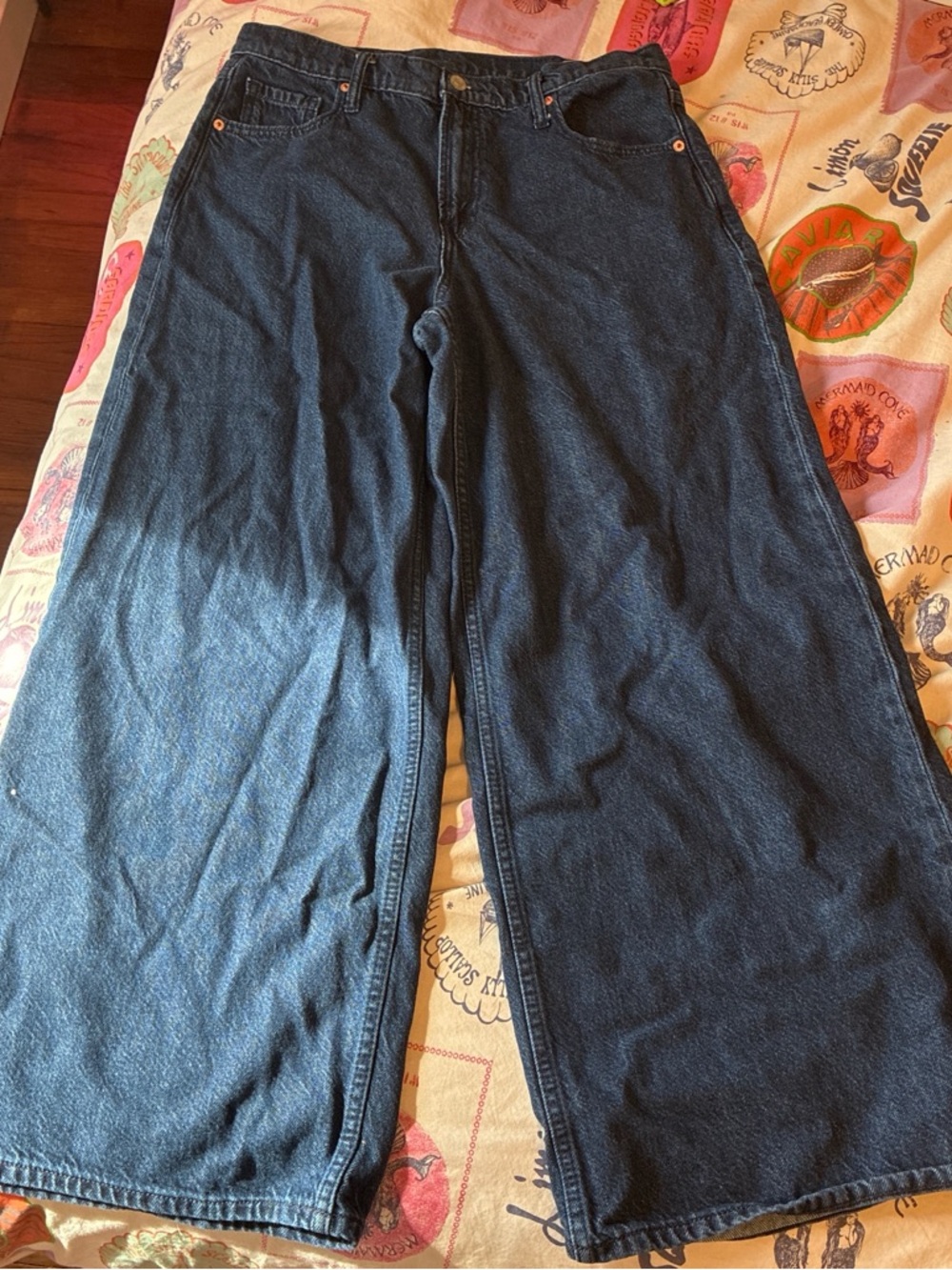 Dark indigo Wide Leg Jeans